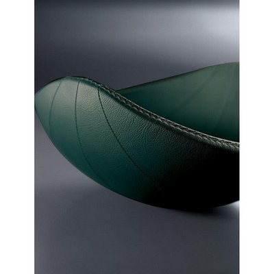 NINNAANNA Table Centerpiece - 100% GREEN Leather Covering